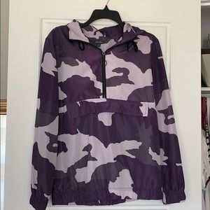 Wild Fable Purple Camouflage Windbreaker